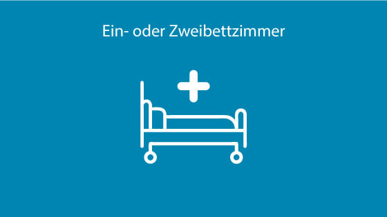 Ein- oder Zweibettzimmer